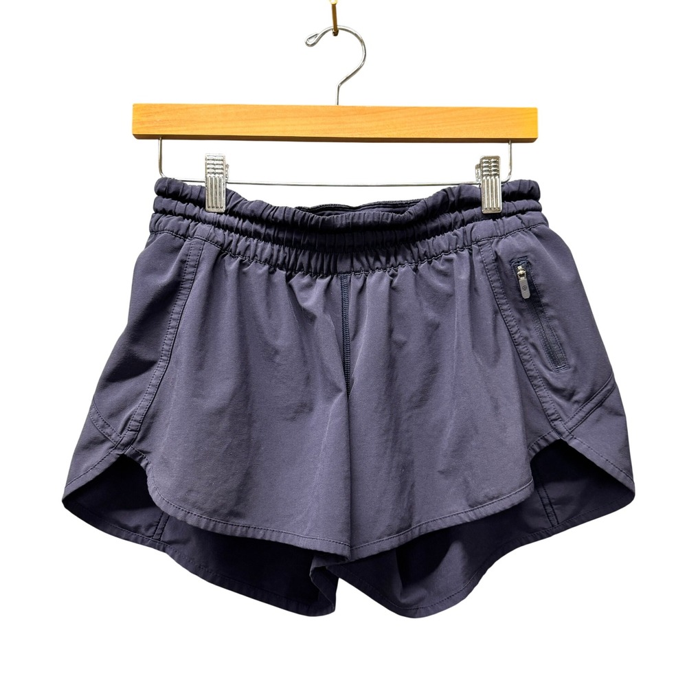Lululemon Shorts Womens 8 Tracker V Navy Blue Athletic Mesh Lined Activewear